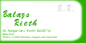 balazs rieth business card